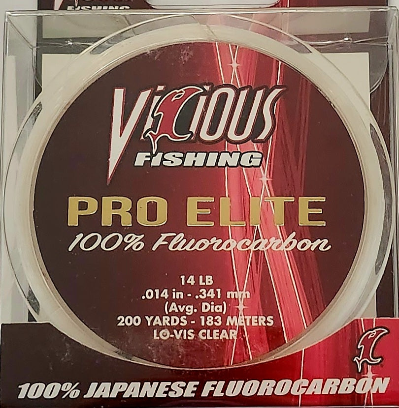 Vicious Pro Elite 100 Japanese Fluorocarbon Bass Addict Tackle