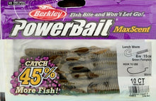 Load image into Gallery viewer, Berkley Powerbait Maxscent Lunch Worm 6in
