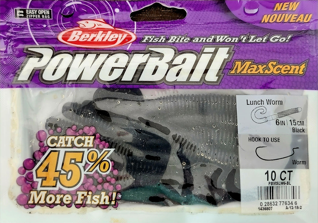 Berkley Powerbait Maxscent Lunch Worm 6in