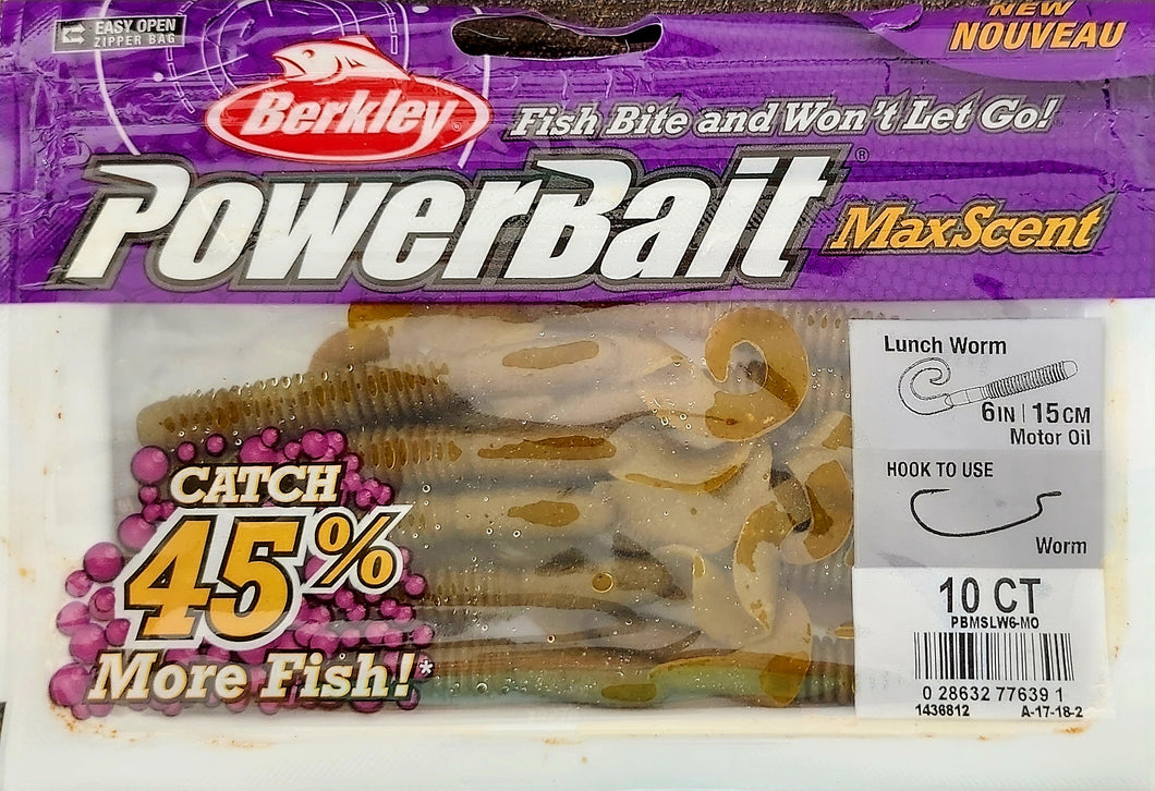 Berkley Powerbait Maxscent Lunch Worm 6in