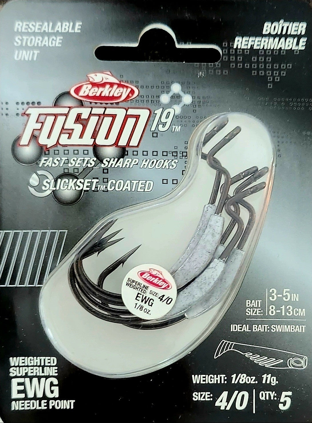 berkley weighted swimbait hooks Fusion19 Needle point with SlickSet Coating for easier penetration Berkley Fusion #1362184 Weighted SwimBait