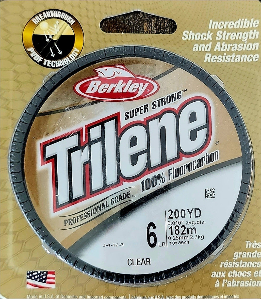 Berkley Trilene Clear 100% Fluorocarbon 200 YD