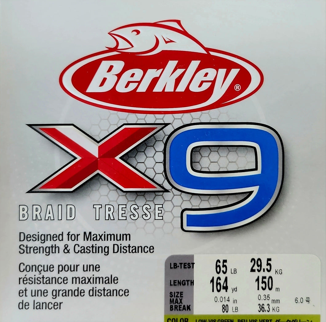 Berkley X9 Braid (low-vis-Green)