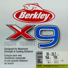 Cargar imagen en el visor de la galería, Berkley X9 Braid (low-vis-Green)
