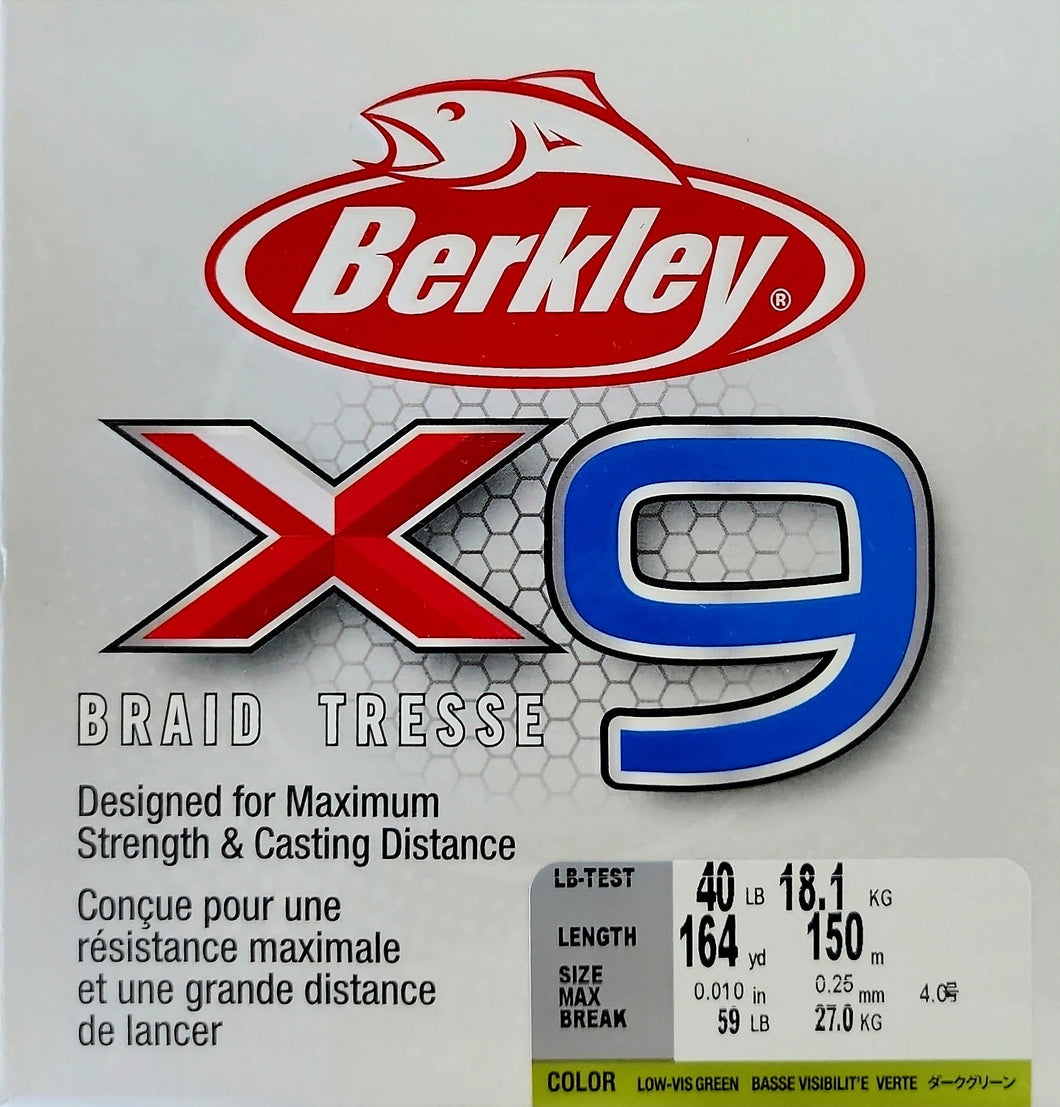 Berkley X9 Braid (low-vis-Green)